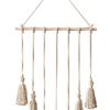 1 Set Hanging Pictures Style Organizer Tassels Hand-woven Solid Color Nordic Bohemian Wall Tapestry