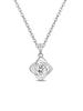 Elegant Four-Leaf Clover Zircon Necklace & Ring Pendant - Classic, Fashionable Gift for Girlfriend, 2026 Collection