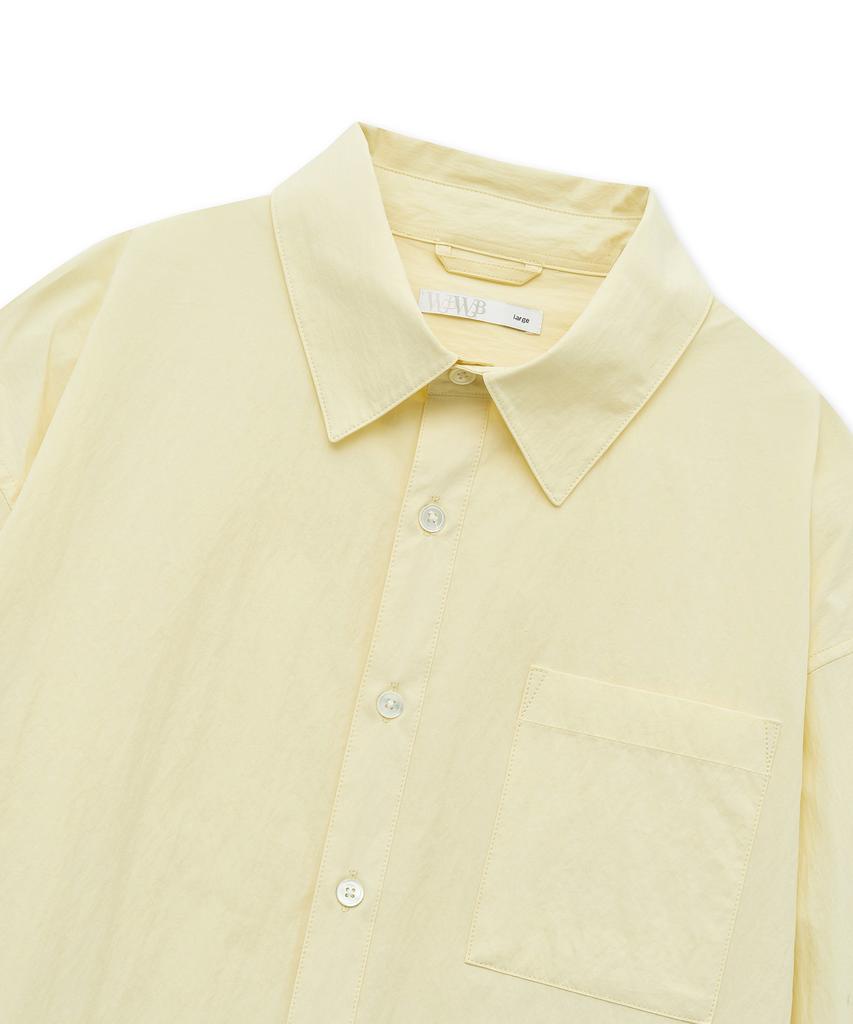 WEST GRAND BOULEVARD Crunch Oversized One-Pocket Shirt Lemon
