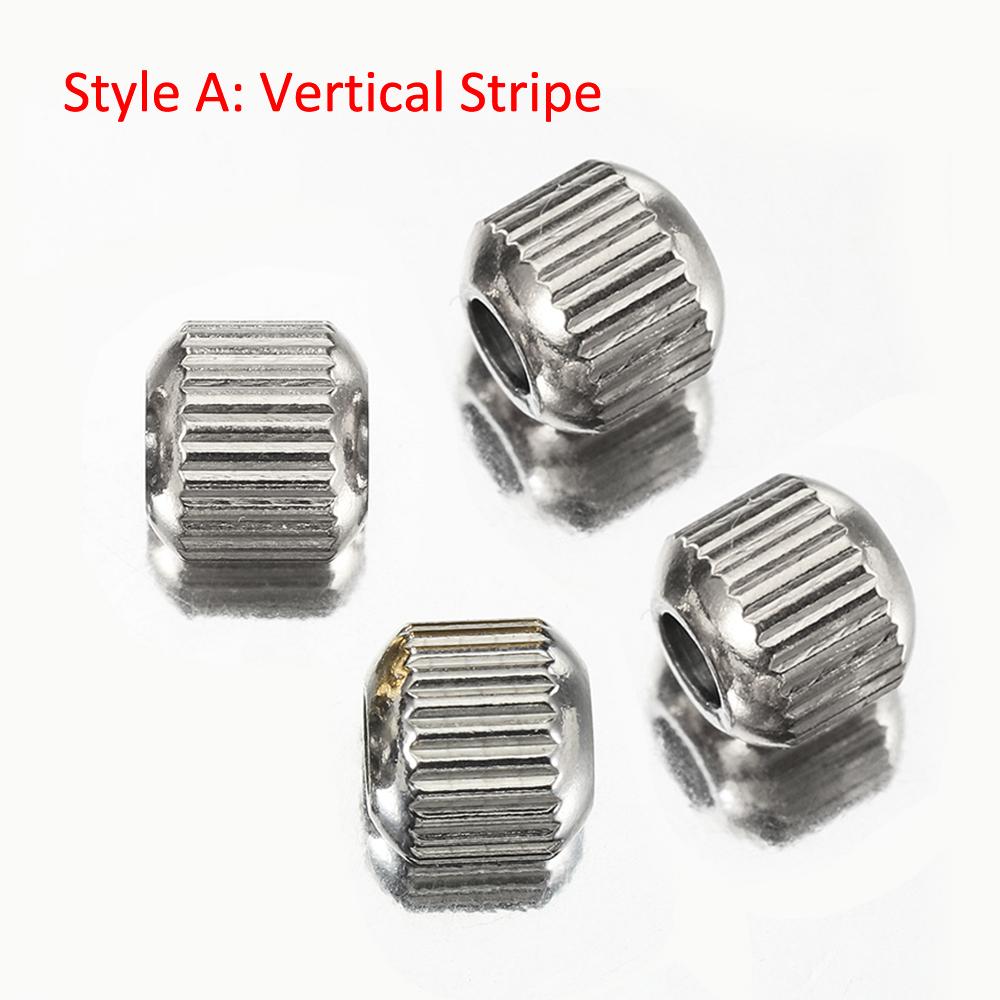 50pcs Stainless Steel Beads Gold Color 4mm 6mm Ridged Cyclinder Tube Spacer Loose Beads for Jewelry Making DIY Findings