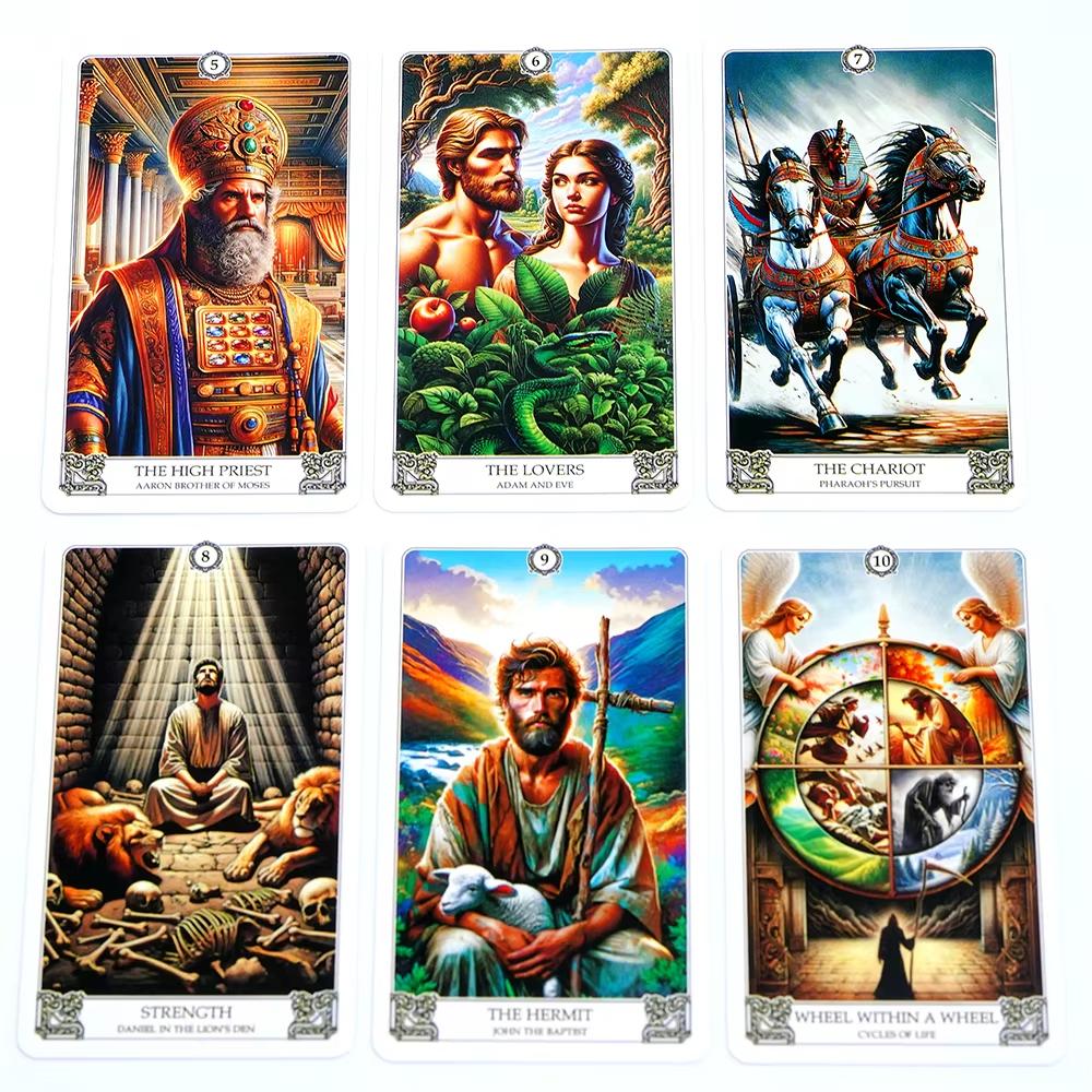 Biblické Tarotové Karty Věštecké Karty Deskové Hry Ilustrace Věštění Moudrost Věštecké Karty Párty Stolní Hra Zábava Volný Čas