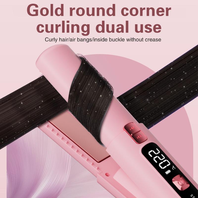 6 Temperature Settings Mini Wireless Straightener Portable Curler Multi-Function Professional Hair Styling Tool
