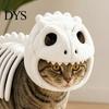 Funny Pet Party Outfit Dinosaur Skeleton Cat Costume, Glow-in-the-dark Outfit, Gift for Lovers Cute Plush Apparel Halloween, Cosplay Lightweight
