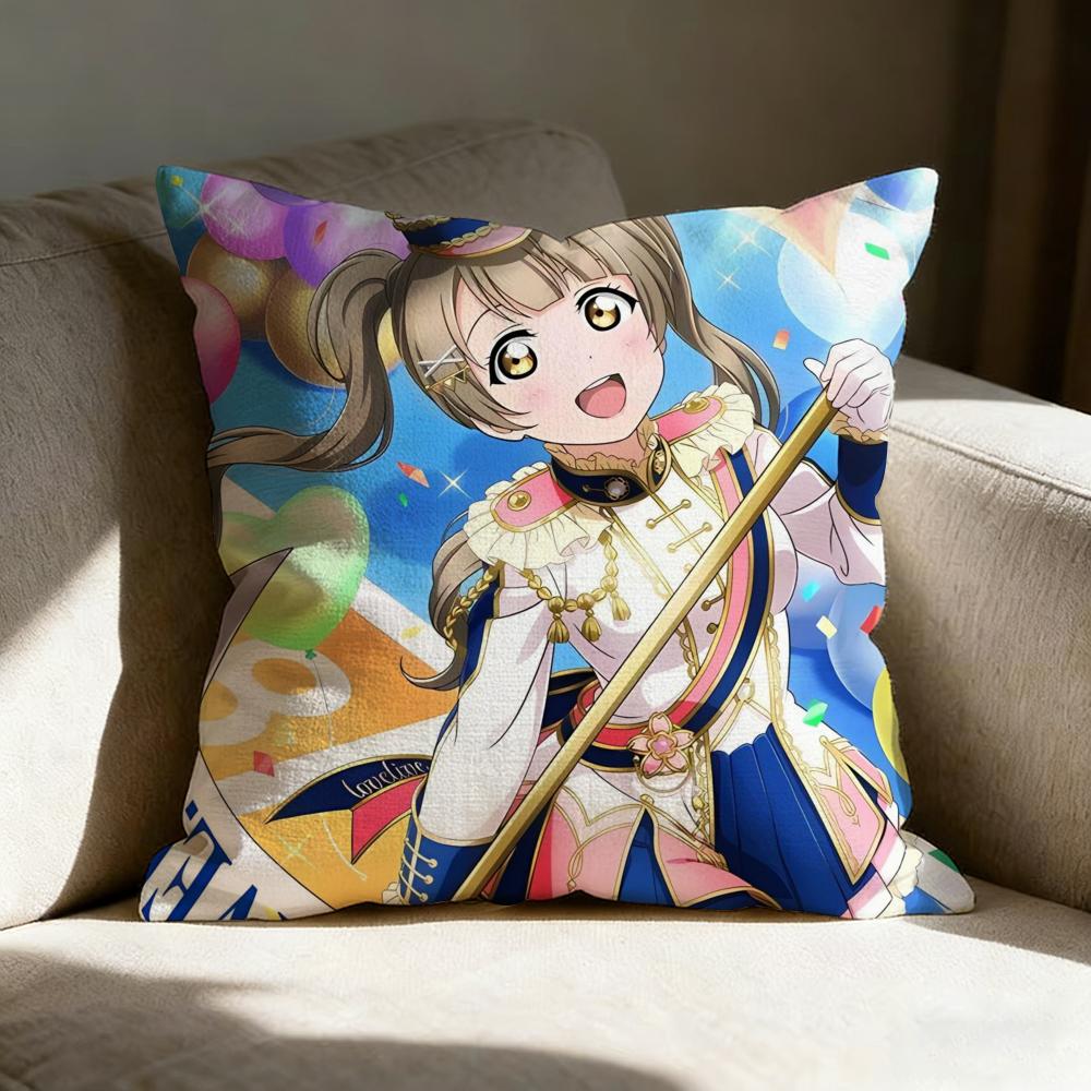Llove Live Anime Pillow Case Linen Pillow Covers Cover For Couch Living Room Bench Patio Floor Linen Home Decor