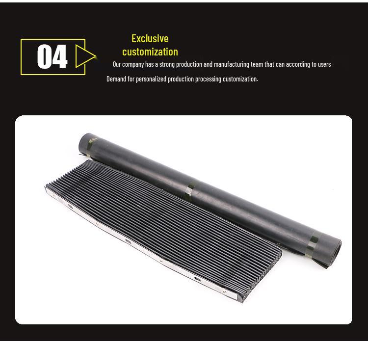 Turret Milling Machine Rubber Bellows Protective Cover - Anti-Iron Filings & Chip Guard