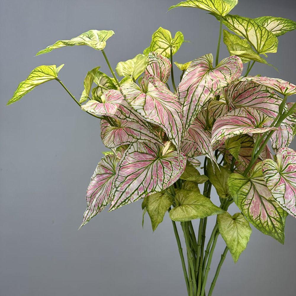 Tropical Plant Simulation Taro Leaf Plant Artificial Green Plant Leaves Wedding Party Decor