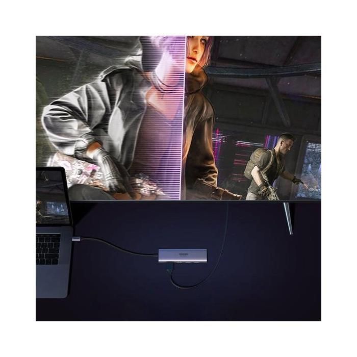 Hub USB Type-C 6 En 1 - UGREEN - HDMI 4K 60Hz - 3x USB 3.2 - Lecteur SD/TF - Gris