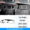For Dodge Charger 2015-2022 Piano Black Central Control Radio CD AC Panel Trim Cover Car Interior Decoration Accessories Sticker