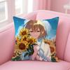 Watashio Tabetai Hito De Nashi Cushion Cover Comfortable Reversible Pillow Cover Ideal For Car Sofa Bedroom & Beyond