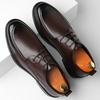 Men's Leather Shoes Fashion Work Lace-up Men's Shoes Non-slip Breathable Dress Shoes Wedding Leather Shoes