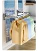 Wall-Mounted Folding Clothes Drying Rack - No Drill, for Bathroom/Balcony Use, Invisible Indoor Hanger.