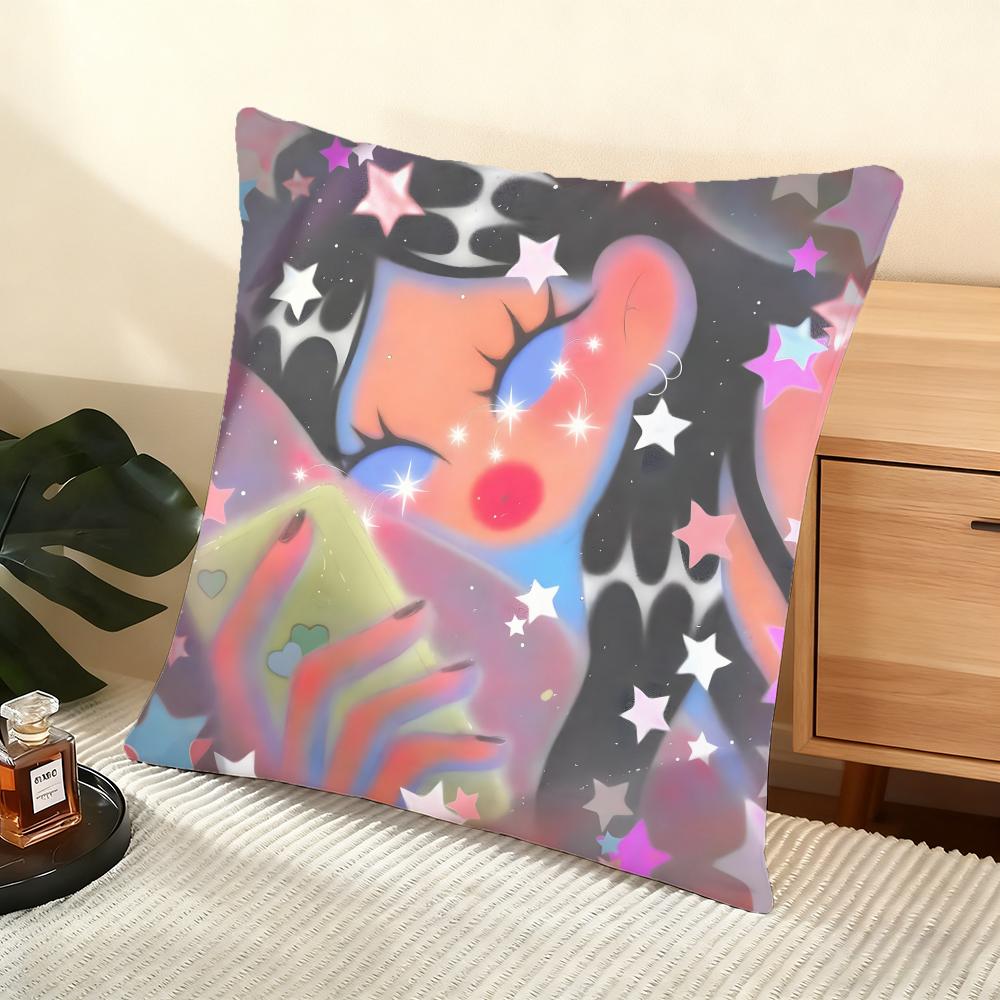 Andreadieznin Spanish Cushion Cover Silky Short Plush Home Sofa Cushion Cover - Invisible Zipper Home Decoration