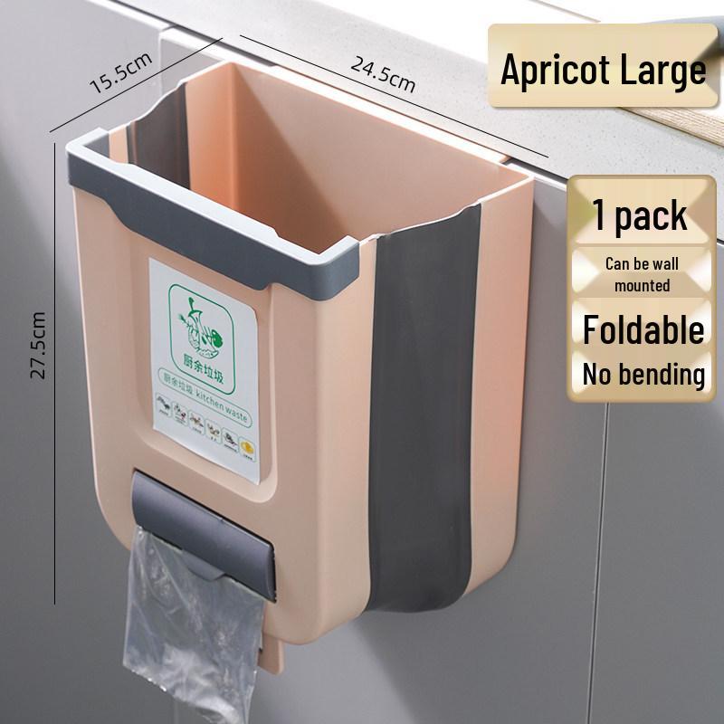 Wall-Mounted Foldable Kitchen & Bathroom Trash Bin