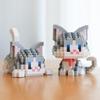 NEW DIY Cute Cat Pets Orange Puppet Silver Gradual Layer Cow Building Blocks Kit Girls Bricks Movie Model Kids Toy Children
