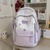 Schoolbag New High-value Ins Wind Smudging Large-capacity Backpack Mori Girl Printed Backpack Junior High School Student Backpack