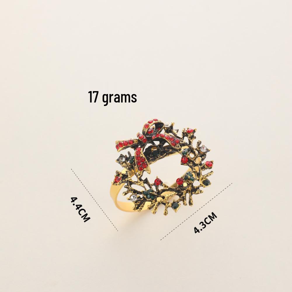 Cross-Border Christmas Napkin Rings: Tree, Reindeer, Wreath, Bells, Candy Cane, Snowflake Hotel Decorations