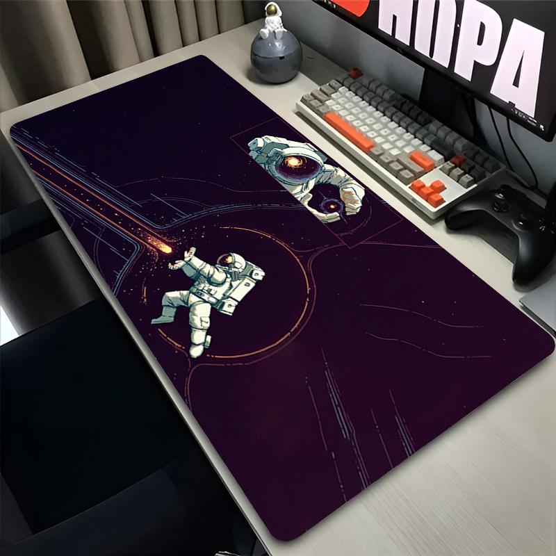 Large Mouse Pad Outer Space Astronauts Gamer Keyboard Desk Mouse Mat Laptop Gaming Accessories Starry Sky Carpet Anime Mousepads