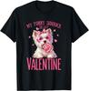 My Furry Sidekick Is My Valentine Westie Dog Graphic T-Shirt Cotton Casual Round Neck Tee