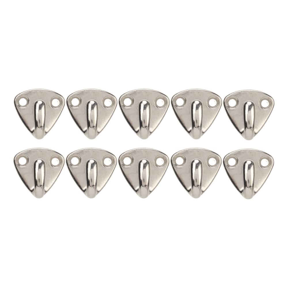 10 Pcs Silver Marine Grade Hook 316 Stainless Steel Pad Eye Hook  Marine Environment