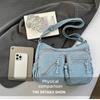 Retro denim tote bag women's casual shoulder bag