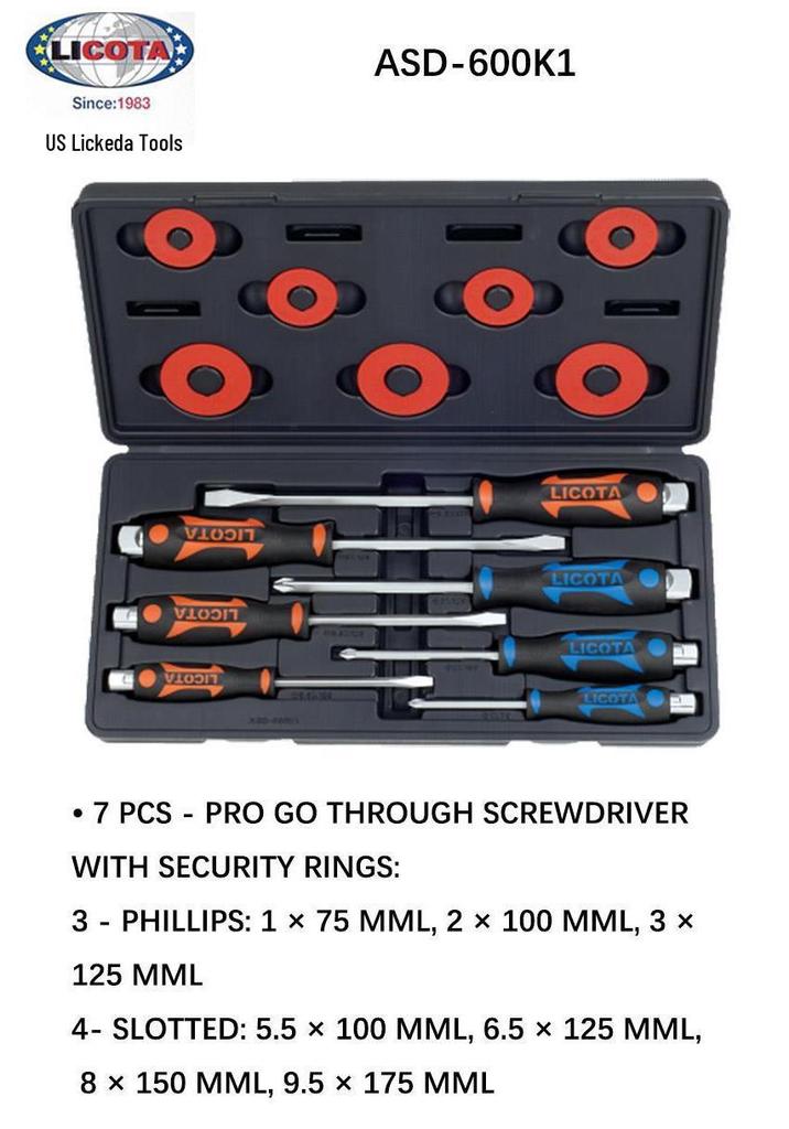 US LICOTA Multi-Functional Phillips/Slotted Screwdriver for Prying & Hammering