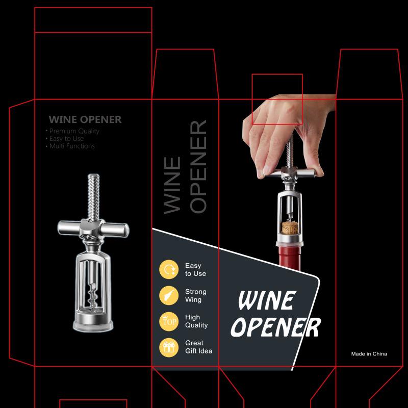 Zinc Alloy Red Wine Corkscrew Bottle Opener
