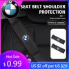 LNRGN1 2026 Car Sticker Leather Car Seat Safety Belt Shoulder Protection Padding For BMW E90 E60 E46 E39 F30 F10 E87 X3 X4 X5 X1 G30 G2