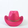 Popular European and American fashion western cowboy hats, classic commuter woolen jazz hats for men and women