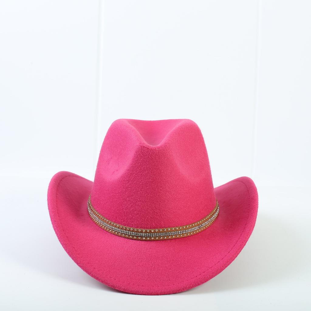 Popular European and American fashion western cowboy hats, classic commuter woolen jazz hats for men and women