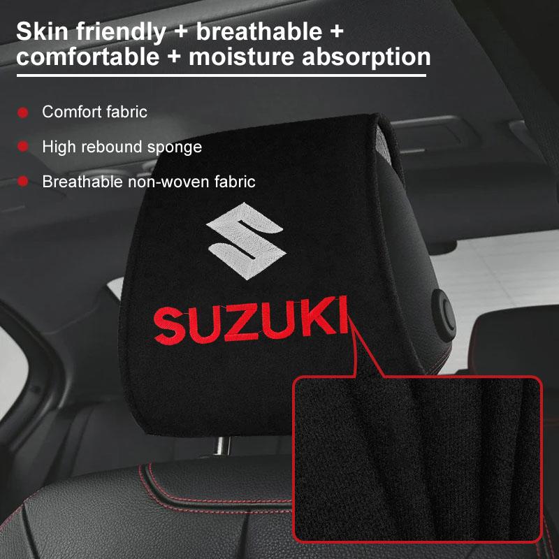 1 Stück Autositz Rücken Kopfstütze Kissen Staubdichte Abdeckung für Suzuki Jimny Samurai S-Cross SX4 GW250 Swift XL-7 ALTO IGNIS Zubehör
