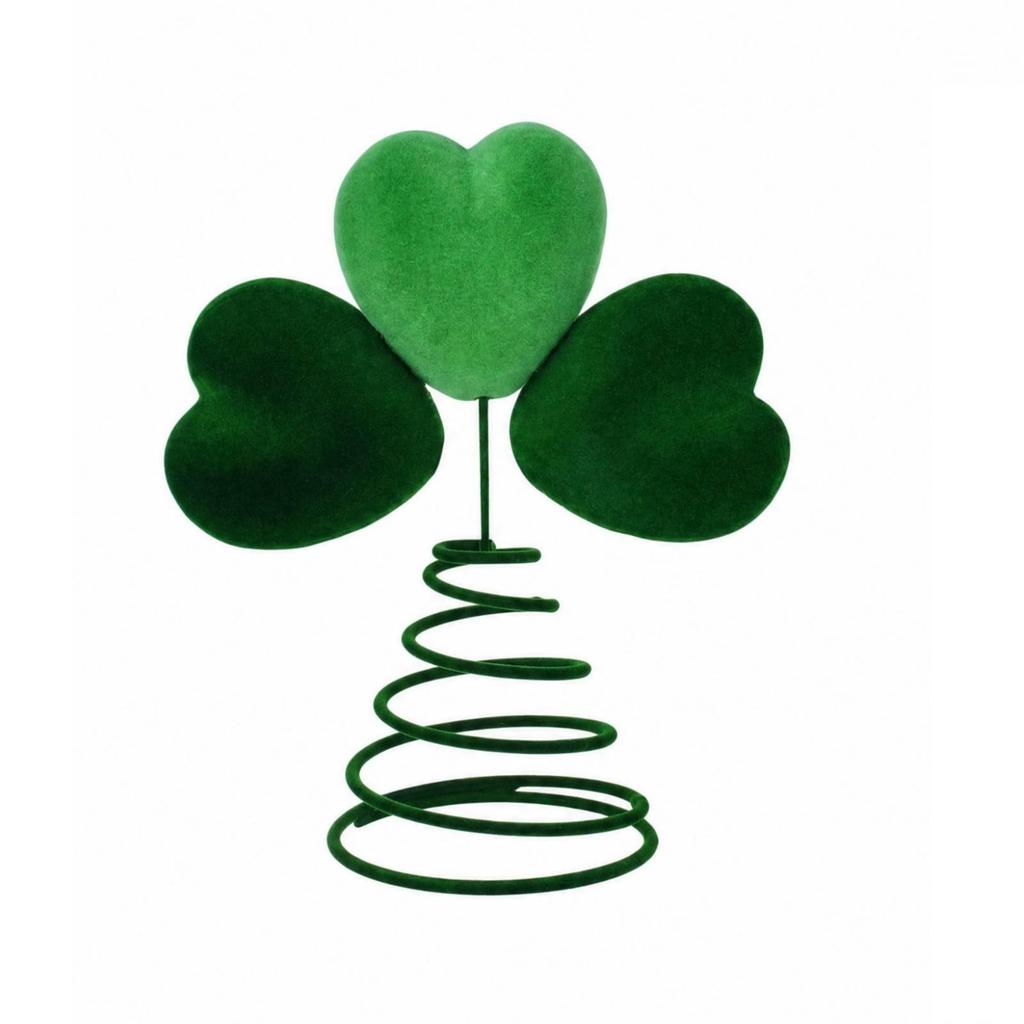 Shamrock Soft Ornament Festive Velvet Tree Pet-Friendly