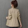 Women Double Layer Windbreaker Autumn Casual Slim Coat Fashion  Stand-Up Collar Ladies Jacket Plus Size