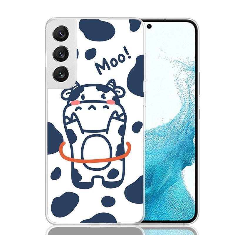 Dairy Cattle Cow Speckle Cute Phone Case For Samsung Galaxy S25 S24 S23 S22 S21 FE S20 Ultra S10 Plus Art Customized Coque Capa