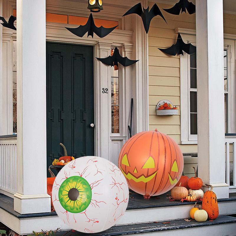 Halloween Augapfelform Dunkler Stil Dekorative Ballons Horror Halloween Ballons Langlebig Kürbisform Partydekorationen 55cm