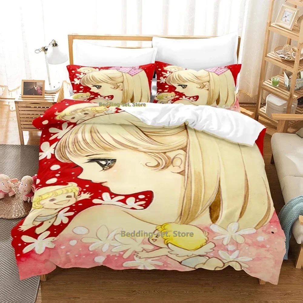 Candy Candy Bedding Set Single Twin Full Queen King Size Bed Set Adult Kid Bedroom Duvetcover Sets 3D Kawaii Anime bedsheet set