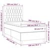 VidaXL Slatted Bed Base with Mattress and LED, Upholstered Bed, Single Bed, Adult Bed for Interior Bedroom, 3135097