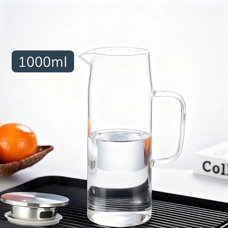 YUZUN Borosilicate Glass Pitcher with Lid 1000ml