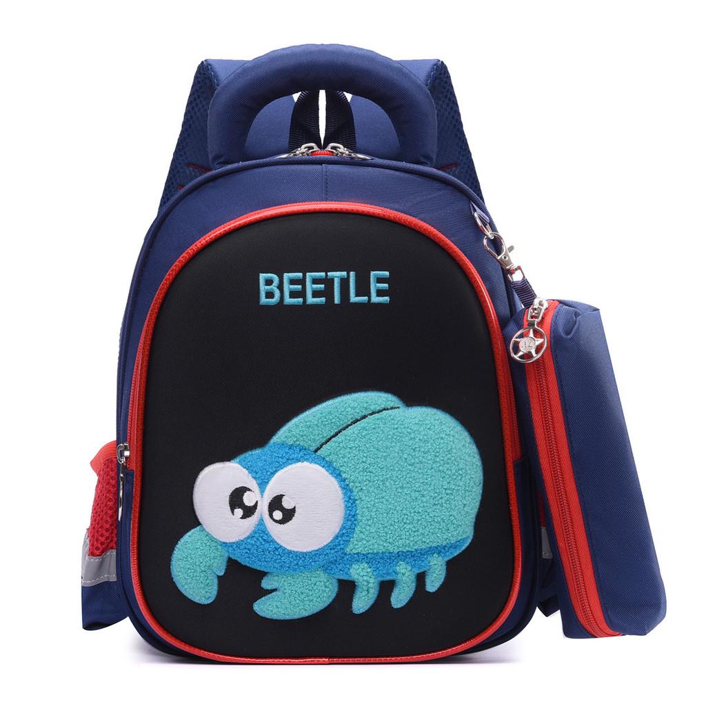 Butterfly Dragonfly Childrens Backpack Large Capacity Layered Storage Zipper