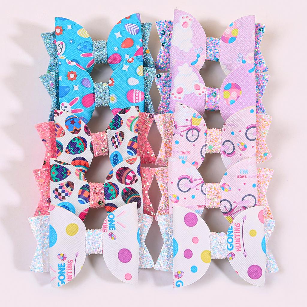 10Pcs/Set New Solid Ribbon Bowknot Hair Clips For Cute Baby Girls Handmade Bows Hairpin Barrettes Headwear Kids Hair Accessories