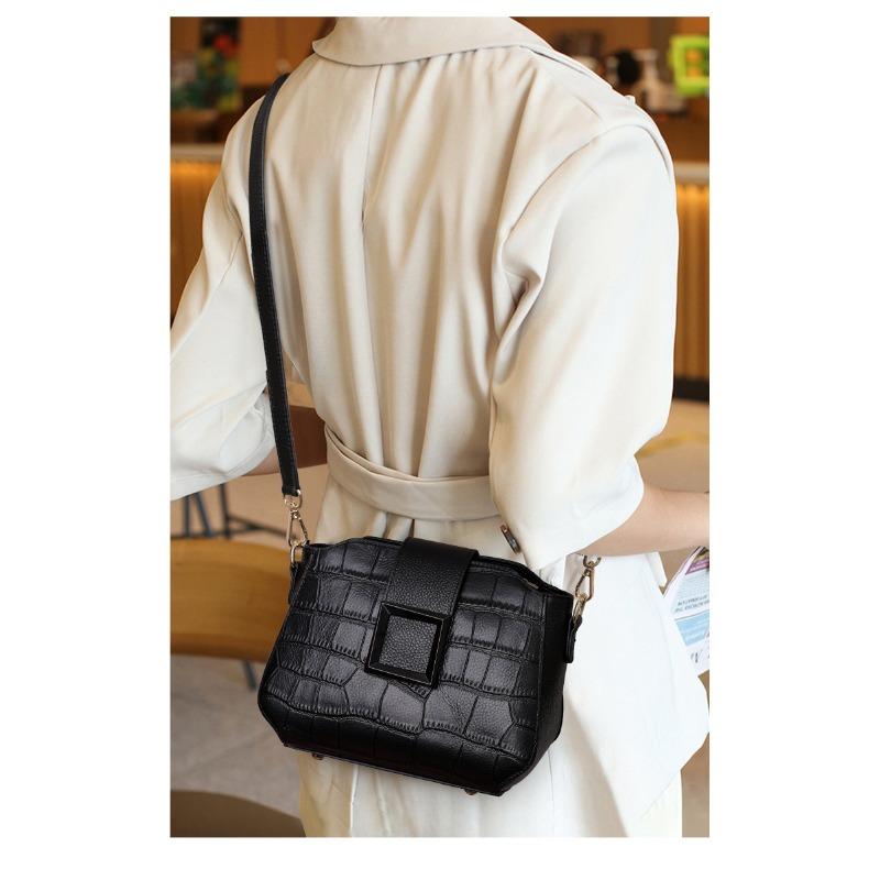 Geantă de damă oblică, geantă de vară nouă, la modă, versatilă, cu un singur umăr, geantă din piele de vacă cu strat superior pentru femei