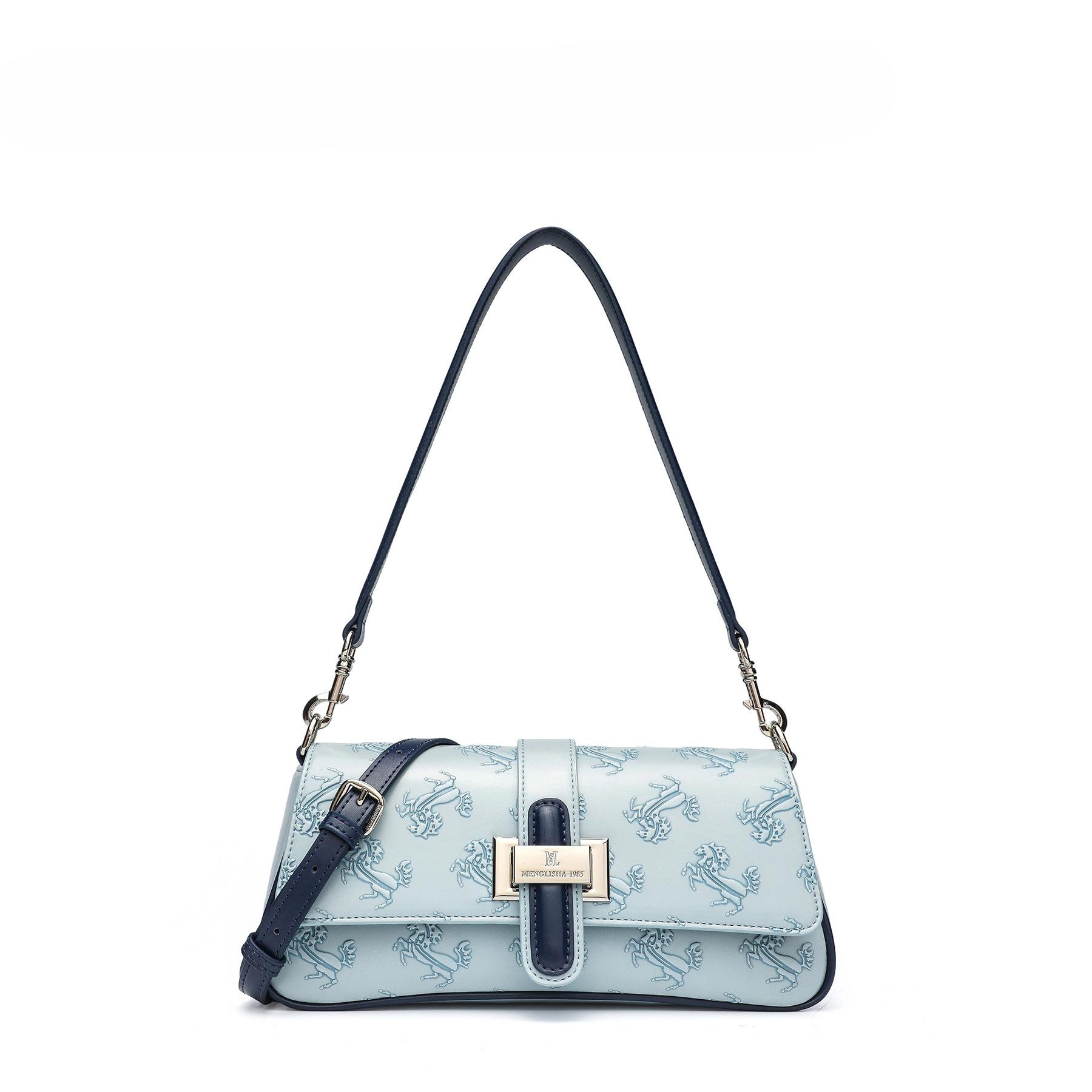 Women s Fashion Bag Design Armpit Bag Brand Shoulder Bag Commuter Messenger Bag Large Capacity Women s Bag светло-синий