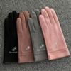 Thin Velvet Warm Gloves Touch Screen Mittens Daily Cycling Driving Gloves  Men Women