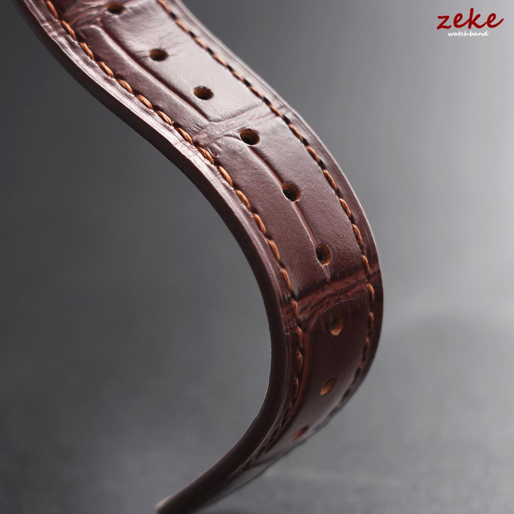 Premium Genuine Leather Watchband 18mm Men's and Women's Replacement Casual Strap with Butterfly Clasp Watch Bracelet Accessory