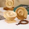 Round Wooden Jewelry Tray Bamboo Bangle Display Case Jewelry Display Plate  Jewelry Organizer