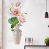 Lotus Leaf Vase Wall Stickers Aesthetic Home Decoration Removable Wallpaper Living Room Modern Art Mural Bedroom Creative Decals