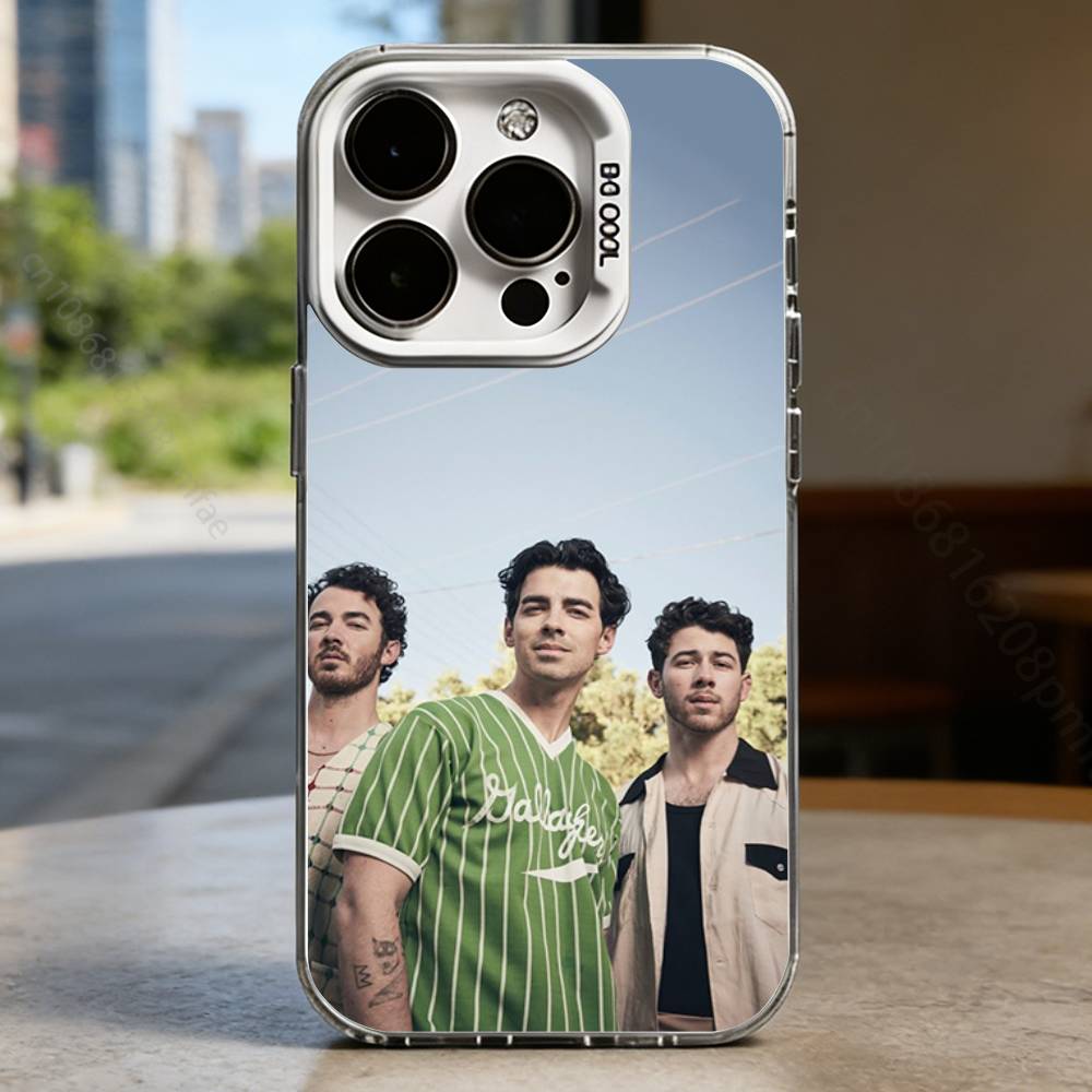 J-Jonas Brothers Band White Shockproof Phone Case For iPhone 17,16,15,14,13,12,11,Pro,XS,Max,Plus,Mini,SE