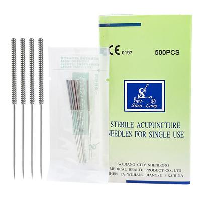 SHENLONG 500 PCS Aiguille d'acupuncture Aiguille sèche Aiguille de massage stérile jetable pointue Emballage individuel avec CE