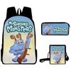 Classic Popular my singing monsters 3D Print 3pcs/Set School Bags Laptop Daypack Backpack Inclined shoulder bag Pencil Case