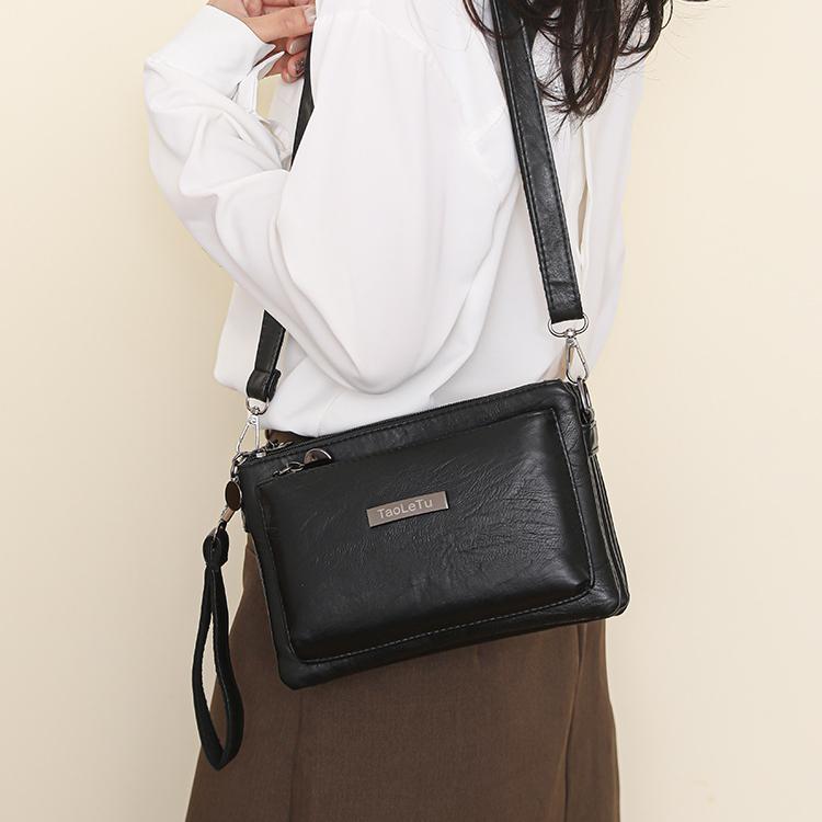 Texture Shoulder Bag  Women In 2024 New Fashionable Multi Compartment Women's Zero Wallet Soft Leather Handle Crossbody Small Bag