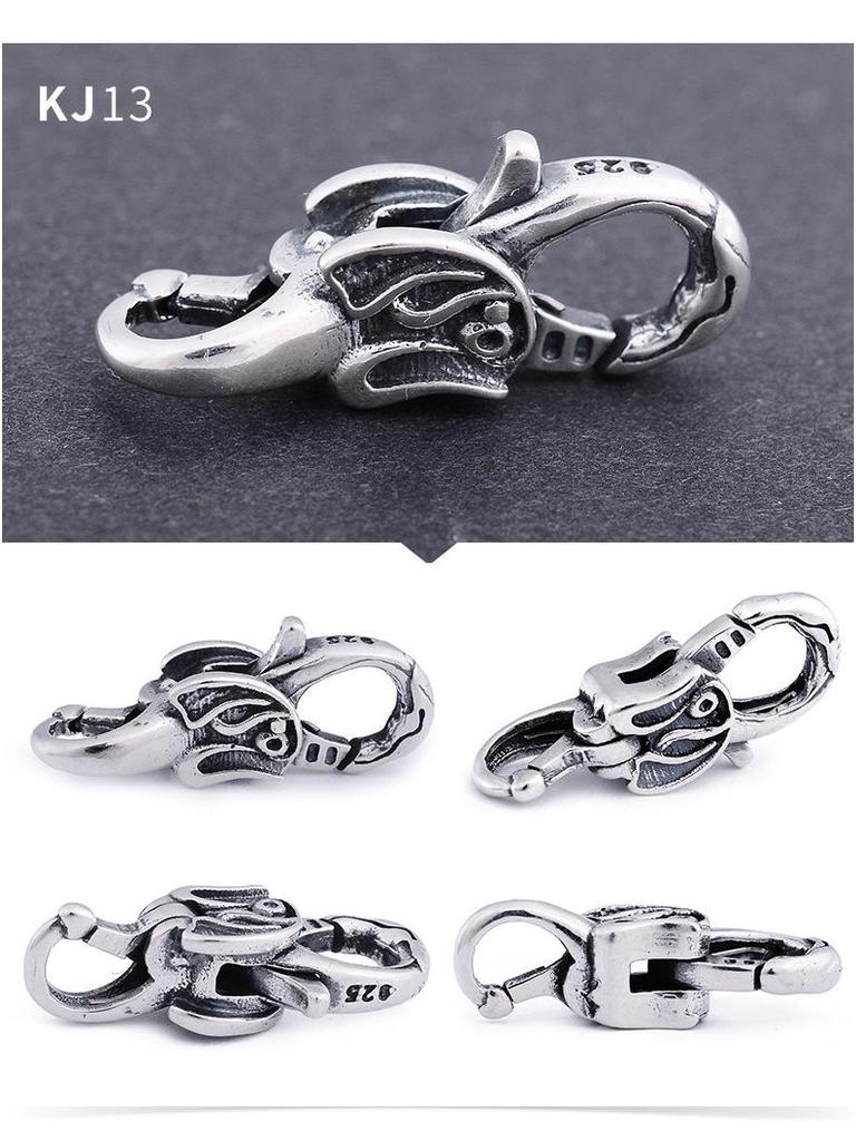 S925 Sterling Silver Double-Opening Clasp for Bracelets and Necklaces